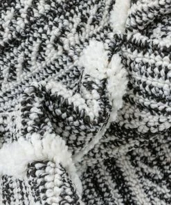 Well Woven Everly Tribal Trellis Diamond Pattern Black High-Low Textured Rug