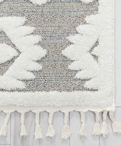 Well Woven Addison Tribal Moroccan Diamond Pattern Beige High-Low Textured Rug Global