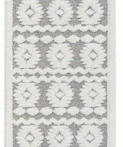 Well Woven Addison Tribal Moroccan Diamond Pattern Beige High-Low Textured Rug Global