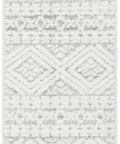 Well Woven Global Eliana Tribal Geometric Chevron Pattern Cream High-Low Textured Rug