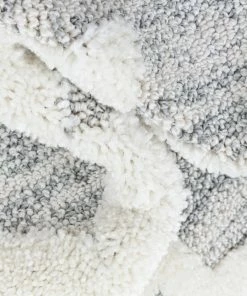 Well Woven Avery Moroccan Lattice Trellis Cream High-Low Textured Rug Global