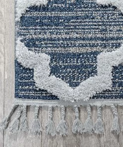 Well Woven Global Avery Moroccan Lattice Trellis Navy Blue Grey High-Low Textured Rug 14 Well Woven Global Avery Moroccan Lattice Trellis Navy Blue Grey High-Low Textured Rug