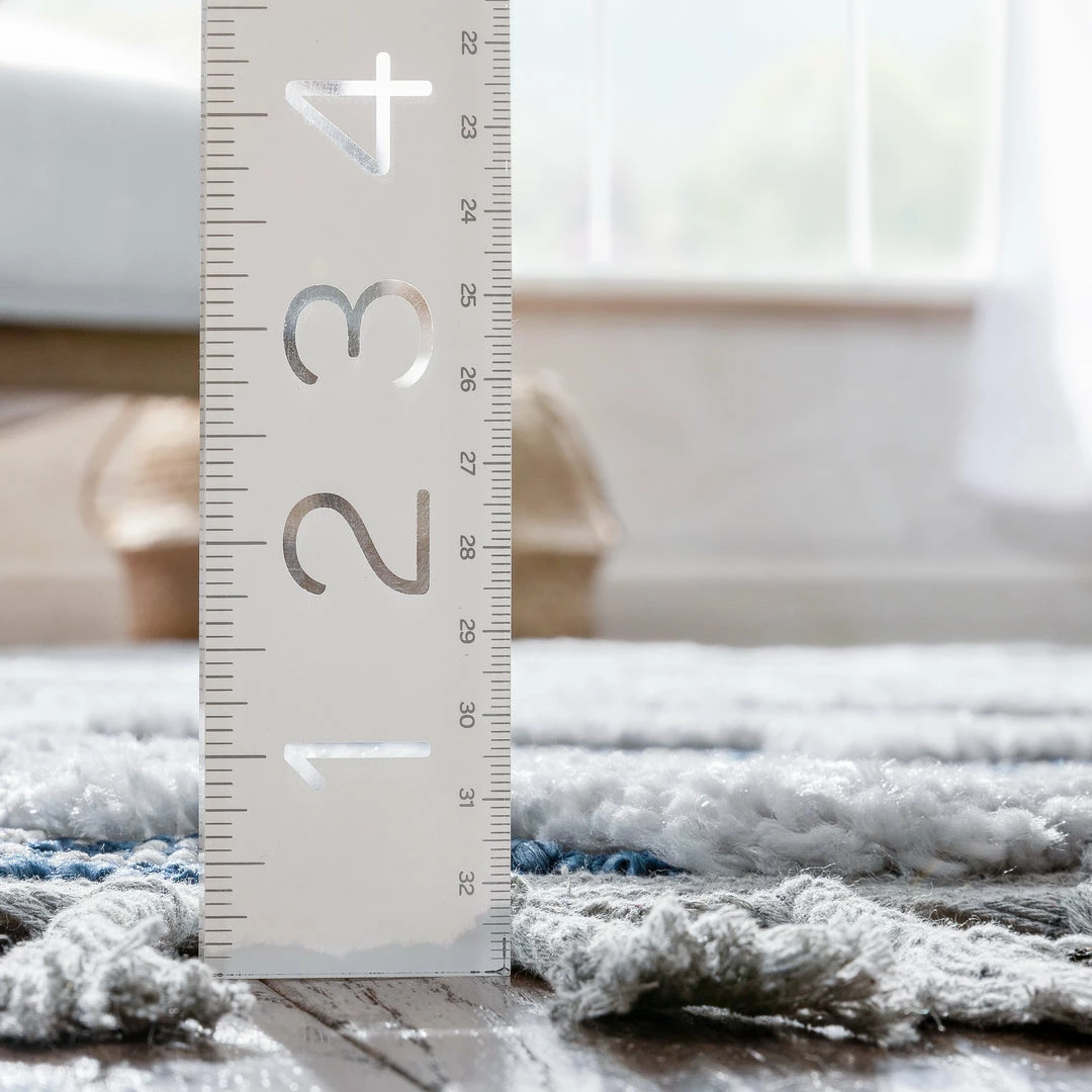 Well Woven Global Avery Moroccan Lattice Trellis Navy Blue Grey High-Low Textured Rug 5 Well Woven Global Avery Moroccan Lattice Trellis Navy Blue Grey High-Low Textured Rug