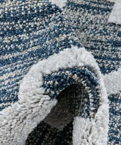 Well Woven Global Avery Moroccan Lattice Trellis Navy Blue Grey High-Low Textured Rug 13 Well Woven Global Avery Moroccan Lattice Trellis Navy Blue Grey High-Low Textured Rug