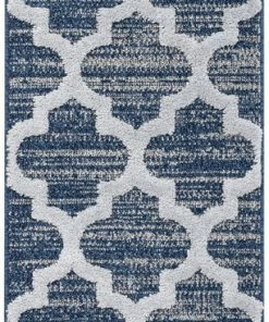 Well Woven Global Avery Moroccan Lattice Trellis Navy Blue Grey High-Low Textured Rug 16 Well Woven Global Avery Moroccan Lattice Trellis Navy Blue Grey High-Low Textured Rug