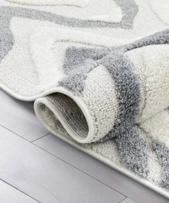 Well Woven Tribal Raelynn Contemporary Chevron Zig-Zag Patter Cream Grey High-Low Textured Rug 15 Well Woven Tribal Raelynn Contemporary Chevron Zig-Zag Patter Cream Grey High-Low Textured Rug