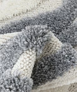 Well Woven Tribal Raelynn Contemporary Chevron Zig-Zag Patter Cream Grey High-Low Textured Rug 10 Well Woven Tribal Raelynn Contemporary Chevron Zig-Zag Patter Cream Grey High-Low Textured Rug