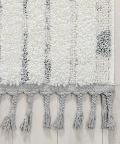 Well Woven Gianna Modern Geometric Stripes Cream Grey High-Low Textured Rug Tribal 11 Well Woven Gianna Modern Geometric Stripes Cream Grey High-Low Textured Rug Tribal