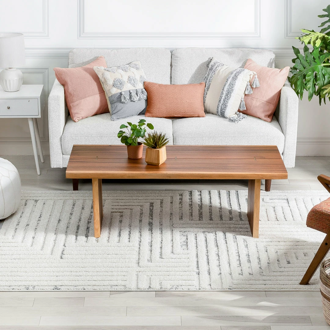 Well Woven Gianna Modern Geometric Stripes Cream Grey High-Low Textured Rug Tribal 6 Well Woven Gianna Modern Geometric Stripes Cream Grey High-Low Textured Rug Tribal