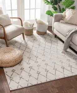 Well Woven Passione Ivory Modern Trellis Rug Vintage