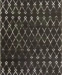 Well Woven Geometric Passione Grey Modern Trellis Rug