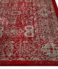 Well Woven Global Millie Red Vintage Traditional Medallion Distressed Rug