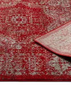 Well Woven Global Millie Red Vintage Traditional Medallion Distressed Rug