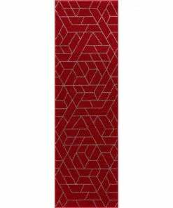 Well Woven Tume Red Modern Tiled Geometric Rug Global