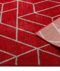 Well Woven Tume Red Modern Tiled Geometric Rug Global