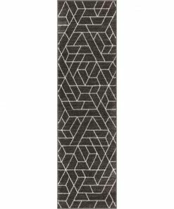 Well Woven Global Tume Grey Modern Tiled Geometric Rug