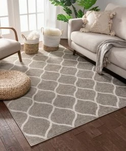 Well Woven Ramon Grey Moroccan Lattice Ogee Rug Global