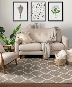 Well Woven Ramon Grey Moroccan Lattice Ogee Rug Global