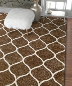 Well Woven Ramon Brown Moroccan Lattice Ogee Rug Global