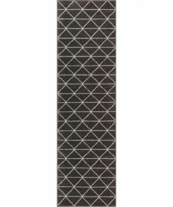 Well Woven Dulce Charcoal Grey Modern Geometric Triangles Rug 5'3