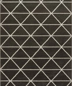 Well Woven Dulce Charcoal Grey Modern Geometric Triangles Rug 5'3" X 7'3"