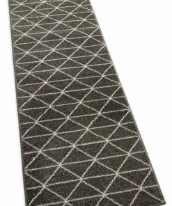 Well Woven Dulce Charcoal Grey Modern Geometric Triangles Rug 5'3