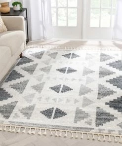 Well Woven Ada Moroccan Tribal Geometric Grey Rug Global