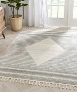 Well Woven Global Josie Nordic Medallion Stripes Ivory Rug