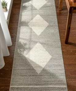 Well Woven Global Josie Nordic Medallion Stripes Ivory Rug