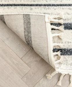 Well Woven Global Josie Nordic Medallion Stripes Grey Rug