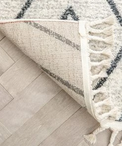 Well Woven Noni Moroccan Lattice Trellis Ivory Rug