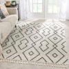Well Woven Noni Moroccan Lattice Trellis Ivory Rug