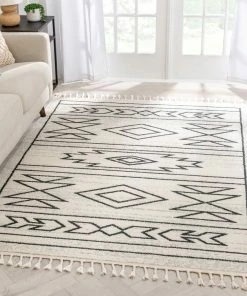 Well Woven Gota Moroccan Tribal Ivory Rug Global