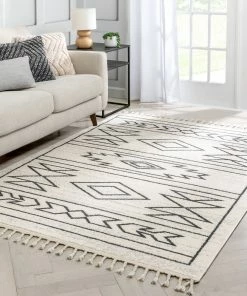 Well Woven Gota Moroccan Tribal Ivory Rug Global
