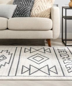 Well Woven Gota Moroccan Tribal Ivory Rug Global