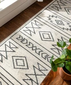 Well Woven Gota Moroccan Tribal Ivory Rug Global