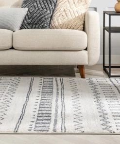 Well Woven Global Ratu Moroccan Tribal Geometric Ivory Rug