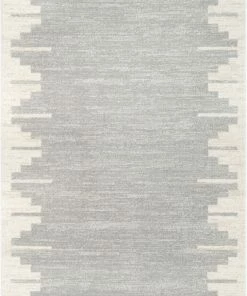 Well Woven Carly Nordic Solid & Striped Grey Rug Global