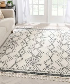 Well Woven Darcy Modern Farmhouse Tribal Pattern Ivory Rug