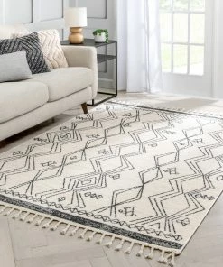 Well Woven Darcy Modern Farmhouse Tribal Pattern Ivory Rug