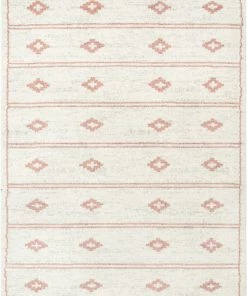 Well Woven Global Parallel Moroccan Tribal Diamond Pattern Blush Rug