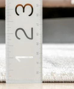 Well Woven Parallel Moroccan Tribal Diamond Pattern Ivory Grey Rug