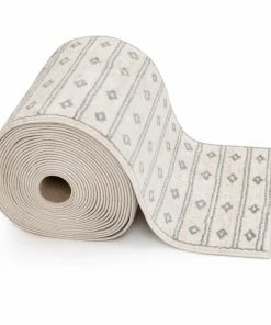 Well Woven Global Custom Size Runner Parallel Tribal Diamond Pattern Ivory Grey 27 Inch Wide X Choose Your Length Hallway Runner Rug