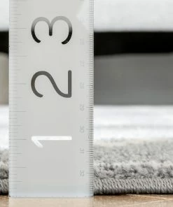 Well Woven Parallel Moroccan Tribal Diamond Pattern Grey Rug