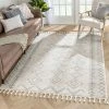 Well Woven Current Moroccan Tribal Diamond Pattern Ivory Grey Rug Global