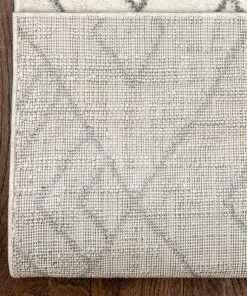 Well Woven Global Custom Size Runner Diodelly Moroccan Lattice Trellis Ivory Grey 27 Inch Wide X Choose Your Length Hallway Runner Rug