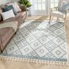 Well Woven Global Diodelly Moroccan Lattice Trellis Blue Ivory Rug