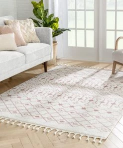 Well Woven Transistora Nordic Tribal Trellis Pattern Blush Rug Global 21 Well Woven Transistora Nordic Tribal Trellis Pattern Blush Rug Global