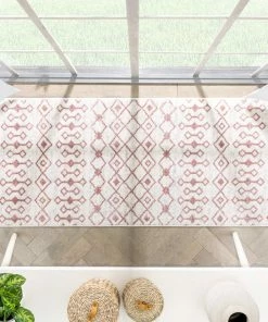 Well Woven Transistora Nordic Tribal Trellis Pattern Blush Rug Global 25 Well Woven Transistora Nordic Tribal Trellis Pattern Blush Rug Global