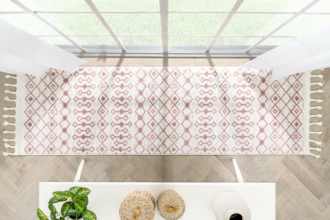 Well Woven Transistora Nordic Tribal Trellis Pattern Blush Rug Global 13 Well Woven Transistora Nordic Tribal Trellis Pattern Blush Rug Global